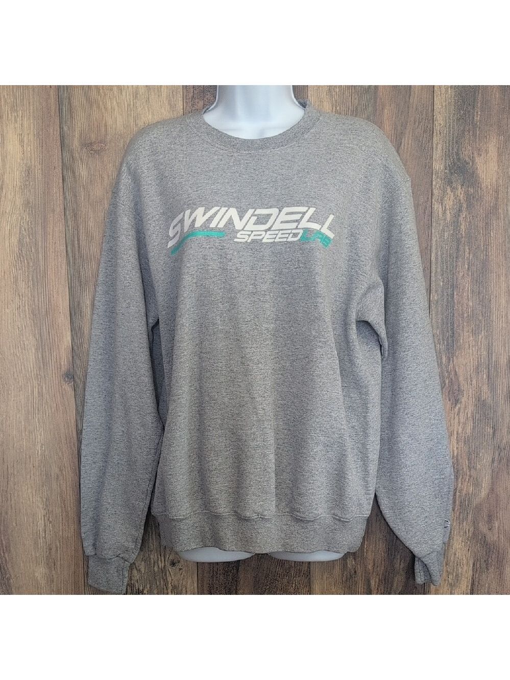 Champion Gray Crewneck Men's Racing Sweatshirt M                    D339